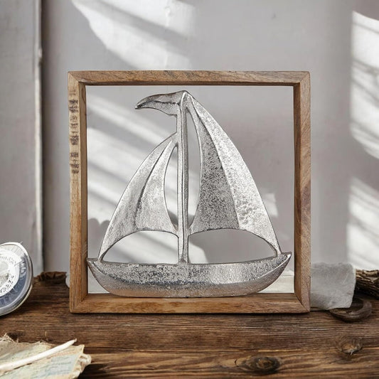 Schiff Wanddeko Metall Aluminium