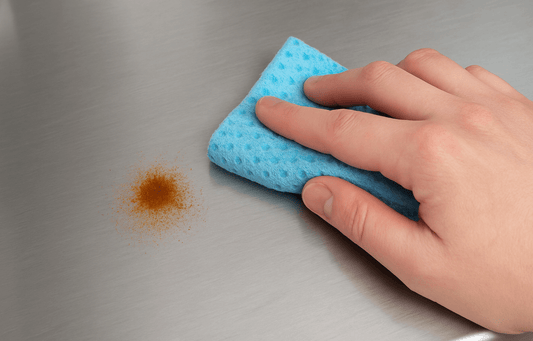 Flugrost entfernen von Edelstahl  