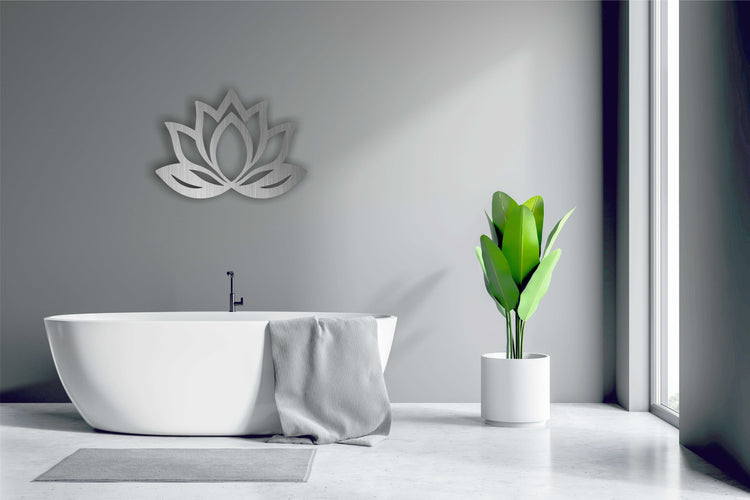 moderne Wanddeko aus Metall für dein Bad