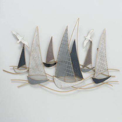 Wandobjekt Wandbild Boote Segelboote Eisen
