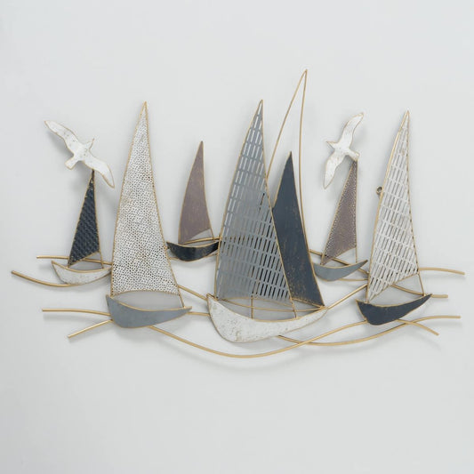 Wandobjekt Wandbild Boote Segelboote Eisen