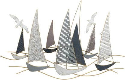 Wandobjekt Wandbild Boote Segelboote Eisen