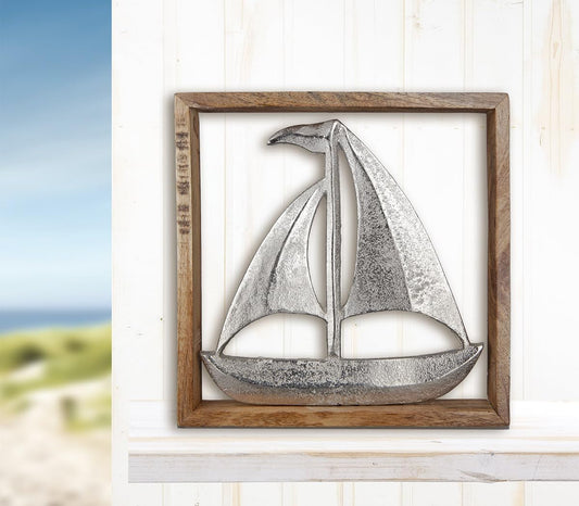 Schiff Wanddeko Metall Aluminium