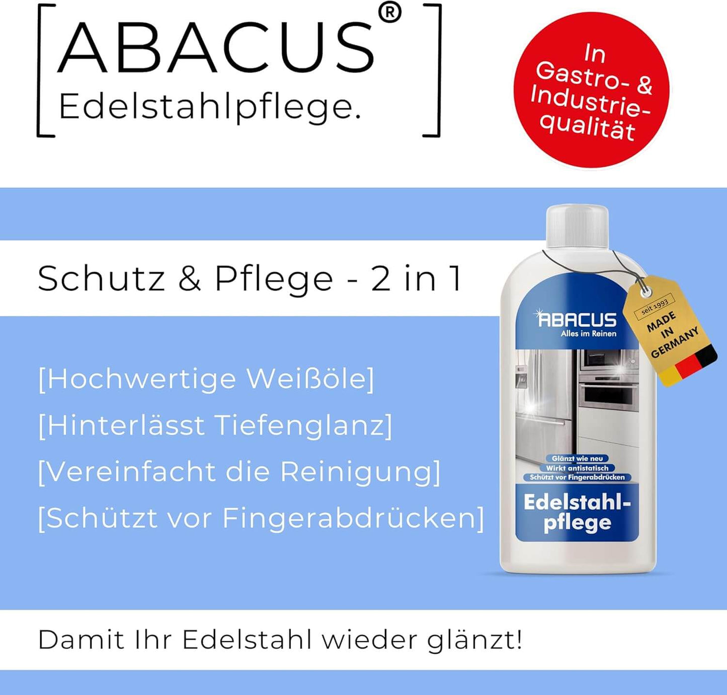 ABACUS Edelstahlpflege - Öl 500ml