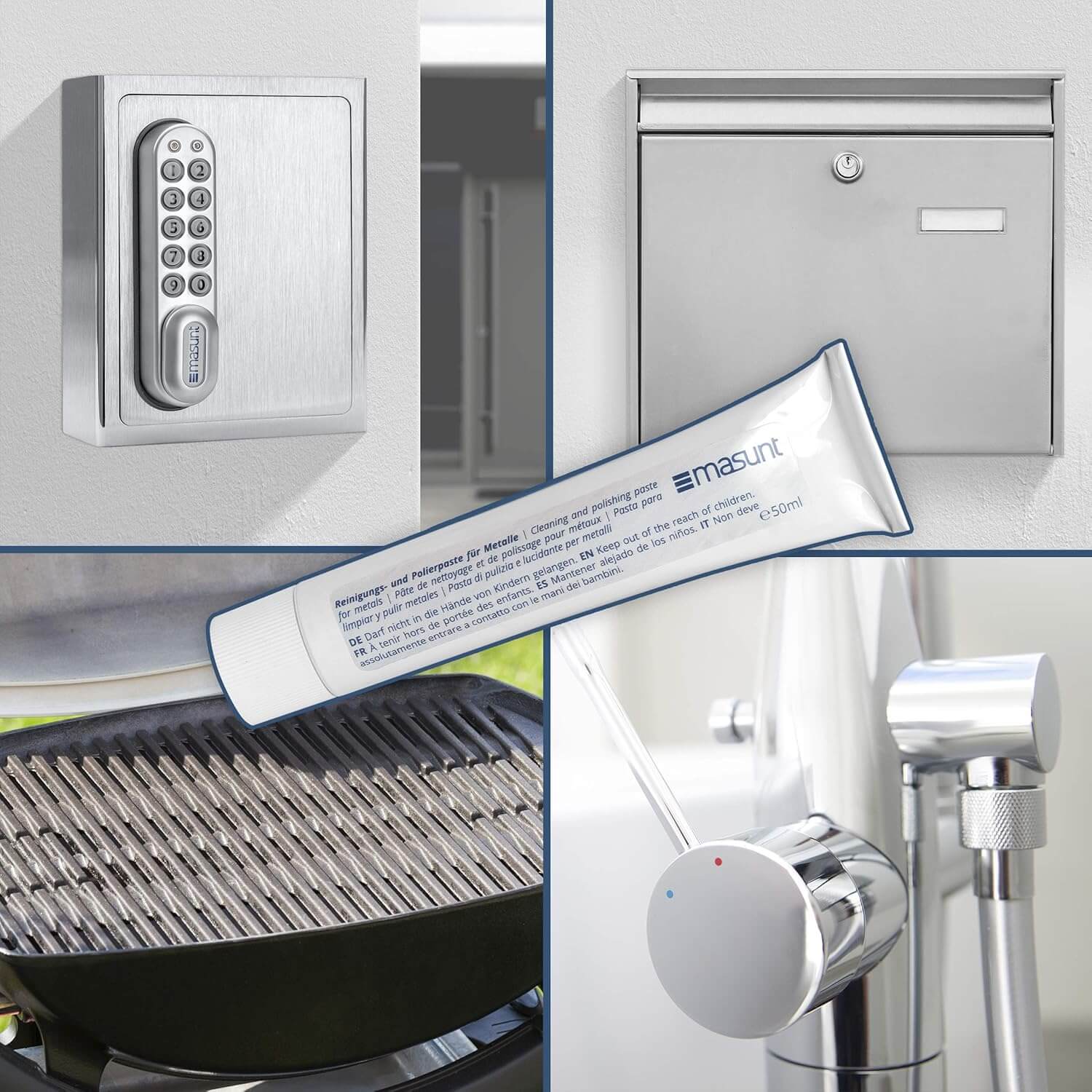 Masunt Edelstahl-Reinigungs- und Pflegeset